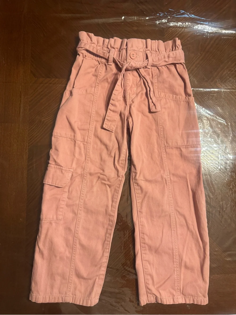 Lot of 3 Oshkosh/Carters Pull-On Jeans 7/8Dark Blue, Light Wash, and pink Cargo